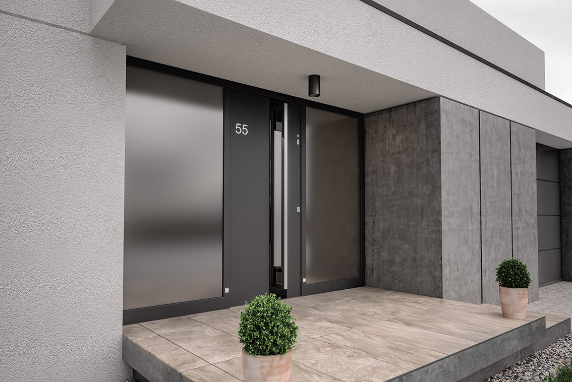 Drzwi z naświetlem bocznym - Aluhaus