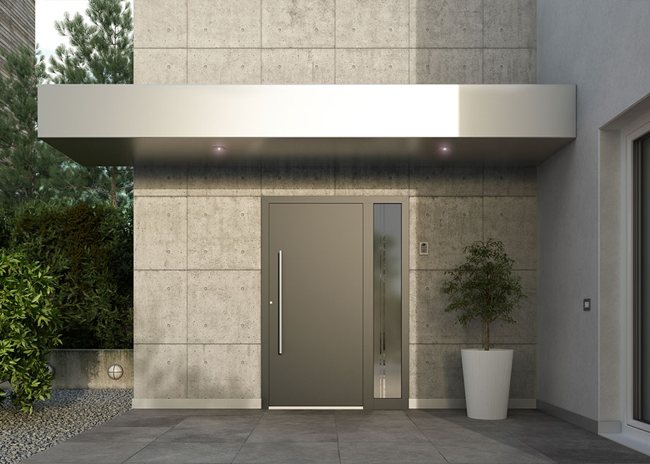 Drzwi z naświetlem bocznym Aluhaus