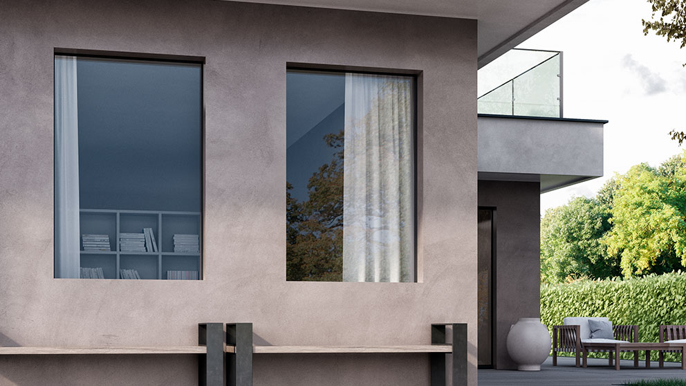 Wąska rama w oknach aluminiowych Aluhaus