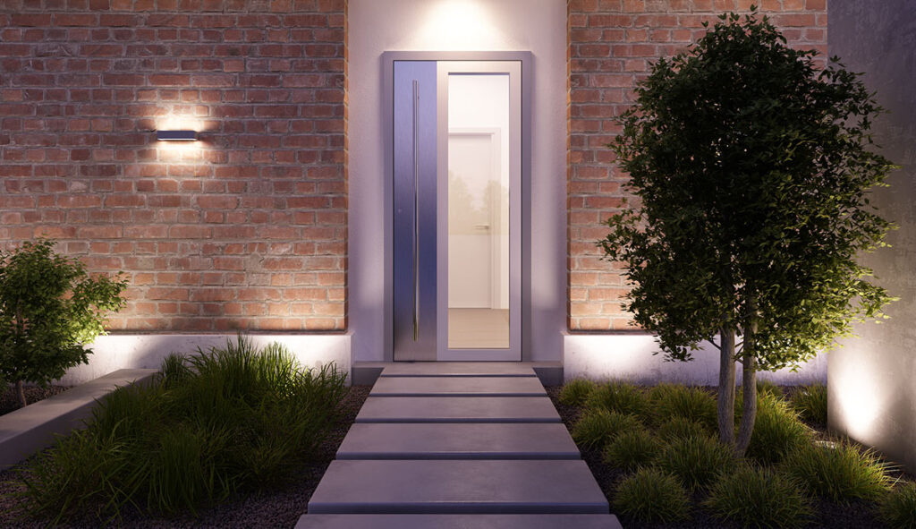 Drzwi aluminiowe z szybą - Aluhaus