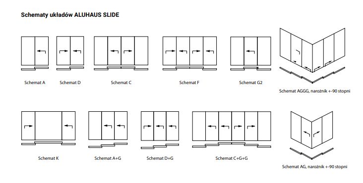 Schematy - Aluhaus Slide