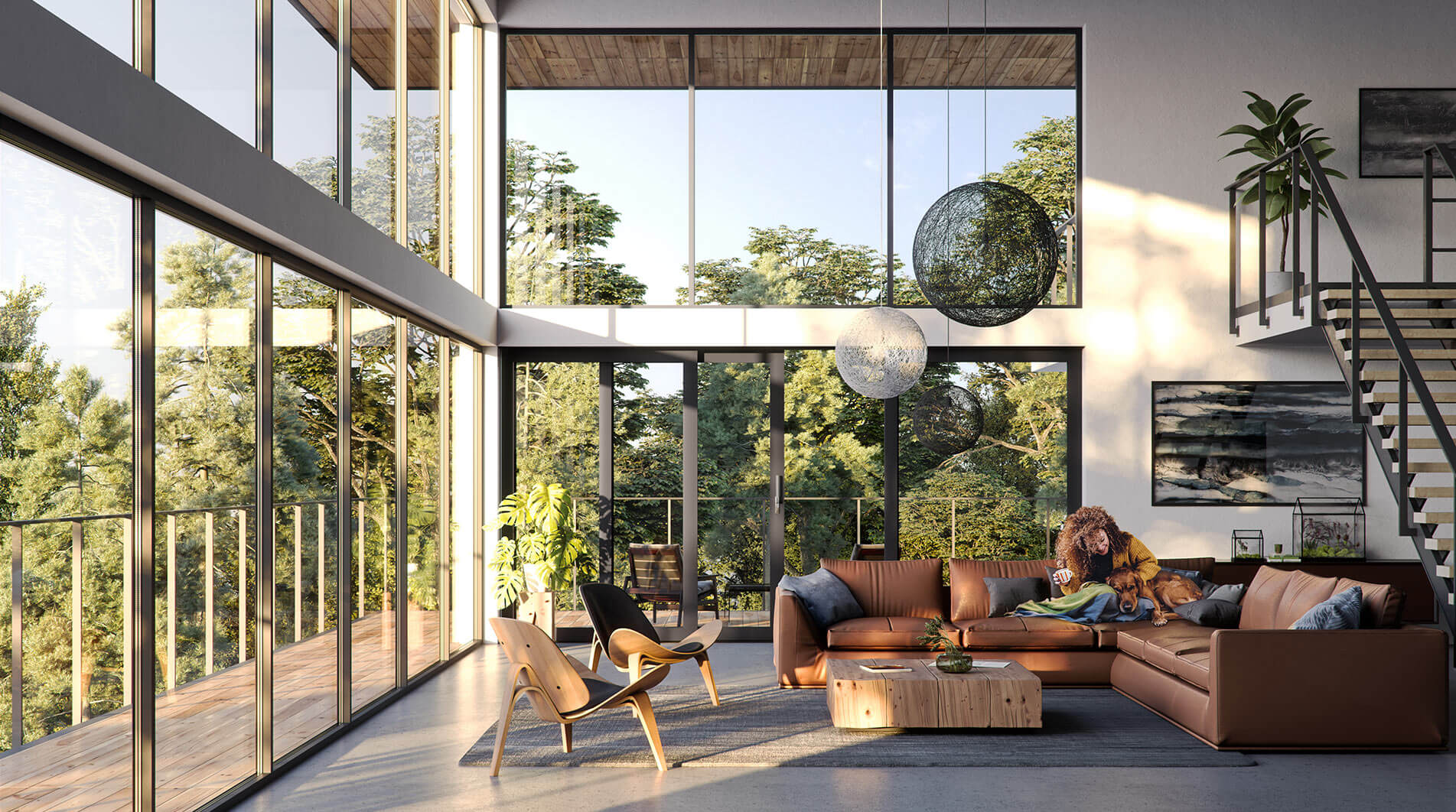 Okna fasadowe - Aluhaus