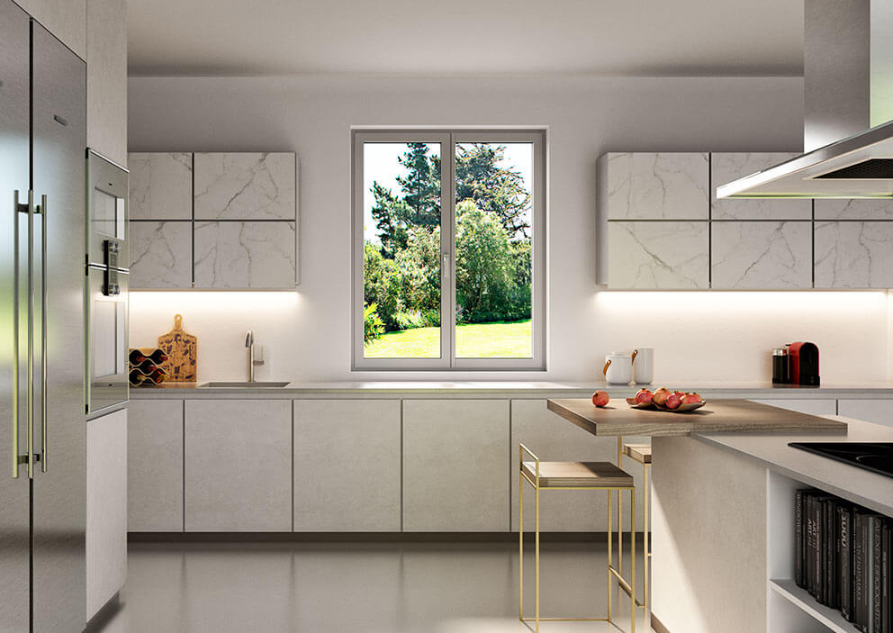 Okno aluminiowe w kuchni - Aluhaus