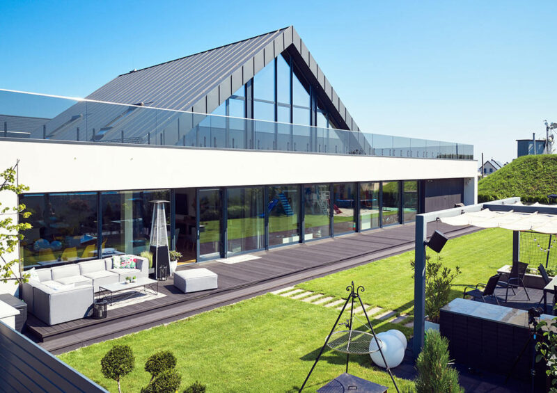 Drzwi tarasowe do domu z ogrodem - Aluhaus Slide