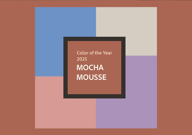 Paleta kolorów Pantone Mocha Mousse
