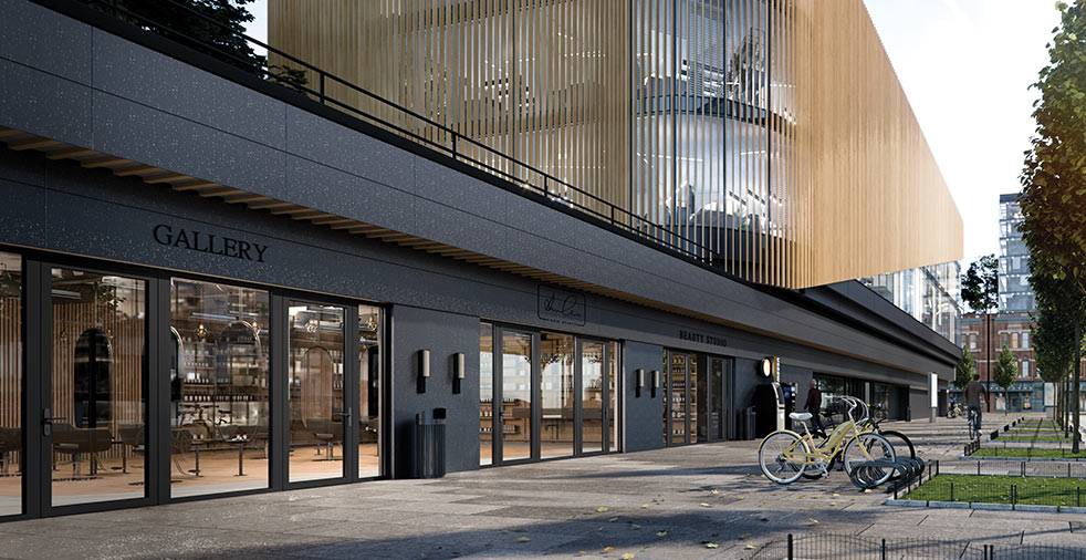 Drzwi zewnętrzne do sklepu Miru Evo Door